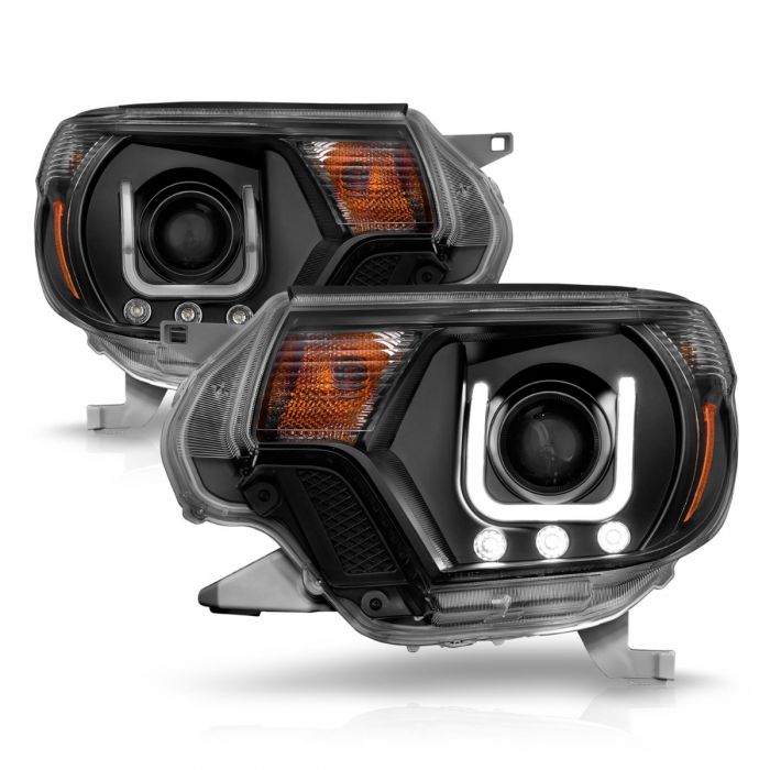 Toyota Projector Headlights, Toyota Tacoma Headlights, Toyota 12-15 Headlights, Projector Headlights, Black Clear Projector Headlights, Anzo Projector Headlights