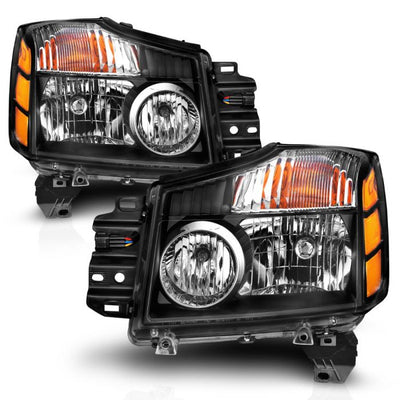 Nissan Headlights, Nissan Armada Headlights,  Nissan Titan Headlights, Nissan 04-07 Headlights, Nissan 04-15 Headlights, Black Headlights, Anzo Headlights, Headlights 