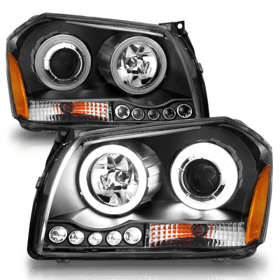 Dodge Magnum Projector Headlights, Magnum Projector Headlights, 2005-2007 Projector Headlights, Black Projector Headlights, Anzo Projector Headlights, LED Projector Headlights