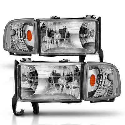 Dodge Ram Crystal Headlights, Ram 1500 Crystal Headlights, Ram 2500 Crystal Headlights, Ram 3500 Crystal Headlights, 1994-2001 Crystal Headlights, Chrome Crystal Headlights, Anzo Crystal Headlights, LED Crystal Headlights