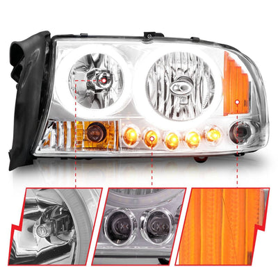 Dodge Headlights, Dakota Headlights, Durango Headlights, Headlights, Chrome Headlights