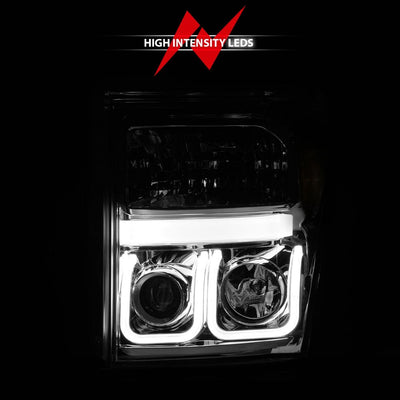 Ford Projector Headlights, Ford F Projector Headlights, Ford F 250 Headlights, Ford F 350 Headlights, Ford F 450 Headlights, Ford F 550 Headlights, Projector Headlights, Ford 11-16 Headlights, Chrome Clear Projector Headlights, Anzo Projector Headlights