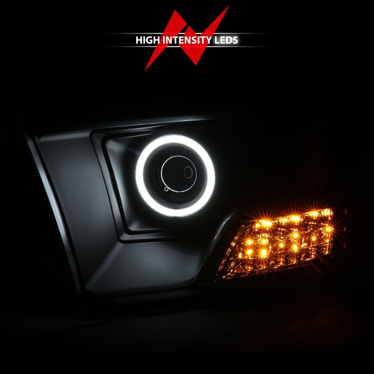 Dodge Ram Projector Headlights, Ram 1500 Projector Headlights, Ram 2500 Projector Headlights, Ram 3500 Projector Headlights, 2009-2018 Projector Headlights, Black Projector Headlights, Anzo Projector Headlights, LED Projector Headlights