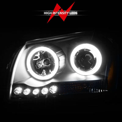 Dodge Magnum Projector Headlights, Magnum Projector Headlights, 2005-2007 Projector Headlights, Black Projector Headlights, Anzo Projector Headlights, LED Projector Headlights