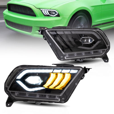 VLAND LED Projector Headlights For Ford Mustang 2010-2014 [SAE. DOT.]