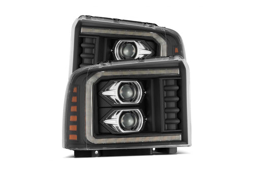 Ford Led Headlights, Super Duty Led Headlights, Super Duty 05-07 Led Headlights, Alpharex Led Headlights, Ford Headlights, Led Headlights, Ford 05-07 Headlights, Alpharex Luxx Headlights, Black Led Headlights, Alpha Black Led Headlights