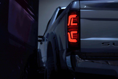 Ford Super Tails, Super Duty Tails, Ford 17-19 Tails, Alpharex LED Tails, Pro Led Tails, Super Duty LED Tails, Ford Alpharex Tails, Ford LED Tails, Red Smoke Tails, Jet Black Tails