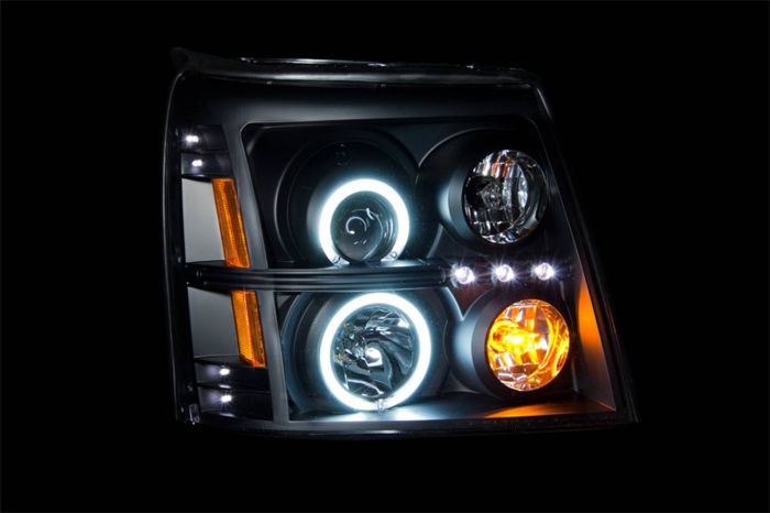 Cadillac Escalade Headlights, Cadillac Headlights, 02-06 Projector Headlights, Anzo Headlights, Headlights, Black Headlights, Escalade Headlights, Escalade Esv Headlights