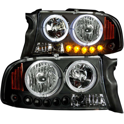 Dodge Headlights, Dakota Headlights, Durango Headlights, Headlights, Halo Black Headlights 