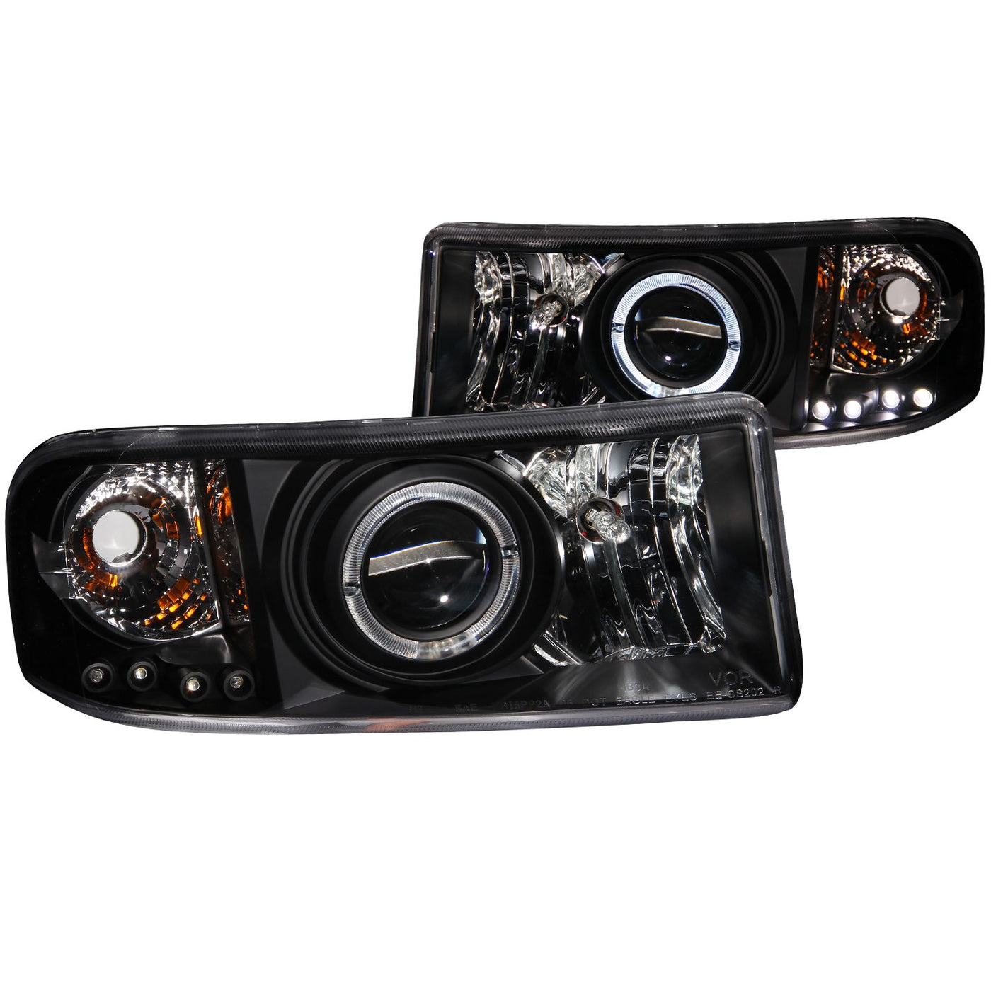 Dodge Ram Projector Headlights, Ram 1500 Projector Headlights, Ram 2500 Projector Headlights, Ram 3500 Projector Headlights, 1994-2001 Projector Headlights, Black Projector Headlights, Anzo Projector Headlights, LED Projector Headlights