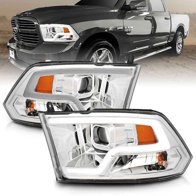 Dodge Ram Projector Headlights, Ram 1500 Projector Headlights, 2009-2018 Projector Headlights, Chrome Projector Headlights, Anzo Projector Headlights, LED Projector Headlights