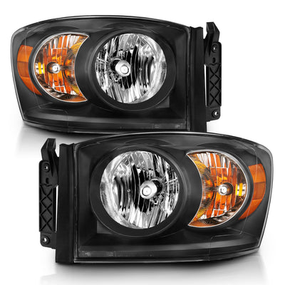 Dodge Ram Headlights, Ram 2500 Headlights, 2006-2008 Crystal Headlights, 2006-2009 Crystal Headlights, Black Crystal Headlights, Anzo Crystal Headlights, LED HCrystal Headlights