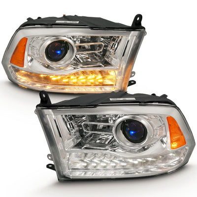 Dodge Ram Projector Headlights, Ram 1500 Projector Headlights, 2009-2018 Projector Headlights, Chrome Projector Headlights, Anzo Projector Headlights, LED Projector Headlights