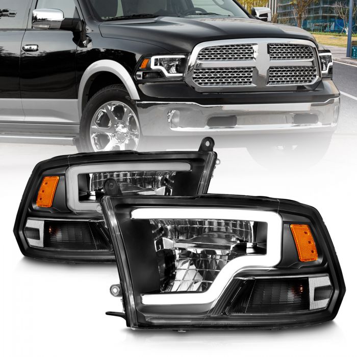 Dodge Led Crystal Headlights, Ram 1500, Ram 2500, Ram 3500, Dodge 09-18 Crystal Headlights, Dodge 10-18 Crystal Headlights, Full Led Crystal Headlights, Dodge Black Crystal Headlights