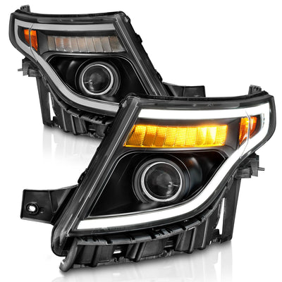 Ford Projector Headlights, Ford Explorer Headlights, Ford 11-15 Headlights, Projector Headlights, Plank Style Headlights, Black Projector Headlights, Anzo Projector Headlights    
