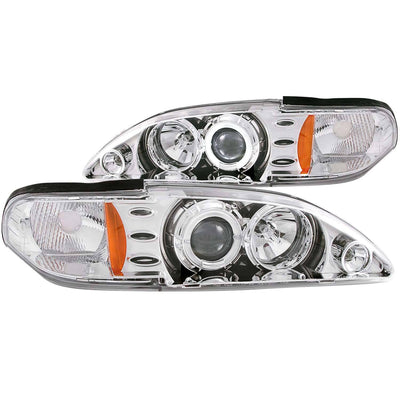 FORD PROJECTOR HEADLIGHTS, FORD MUSTANG HEADLIGHTS, FORD 94-98 HEADLIGHTS, PROJECTOR HEADLIGHTS, CHROME HEADLIGHTS, Anzo HEADLIGHTS