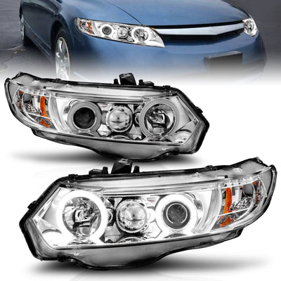 Honda Projector Headlights, Honda Civic Headlights, Honda 06-11 Headlights, Projector Headlights, Chrome Projector Headlights, Anzo  Projector Headlights, Headlights