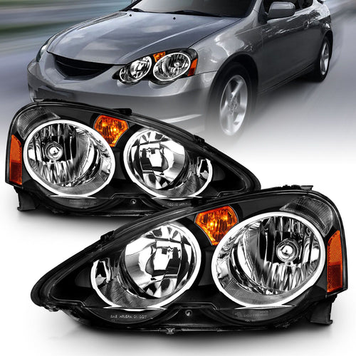 Acura Projector Headlights, Acura RSX Headlights, RSX 02-04 Headlights, Black Projector Headlights, Anzo Projector Headlights