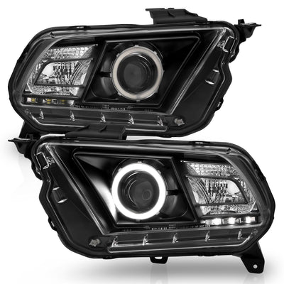 Ford Projector Headlights, Ford Mustang Headlights, Ford 10-13 Headlights, Projector Headlights, Black Projector Headlights, Anzo Projector Headlights