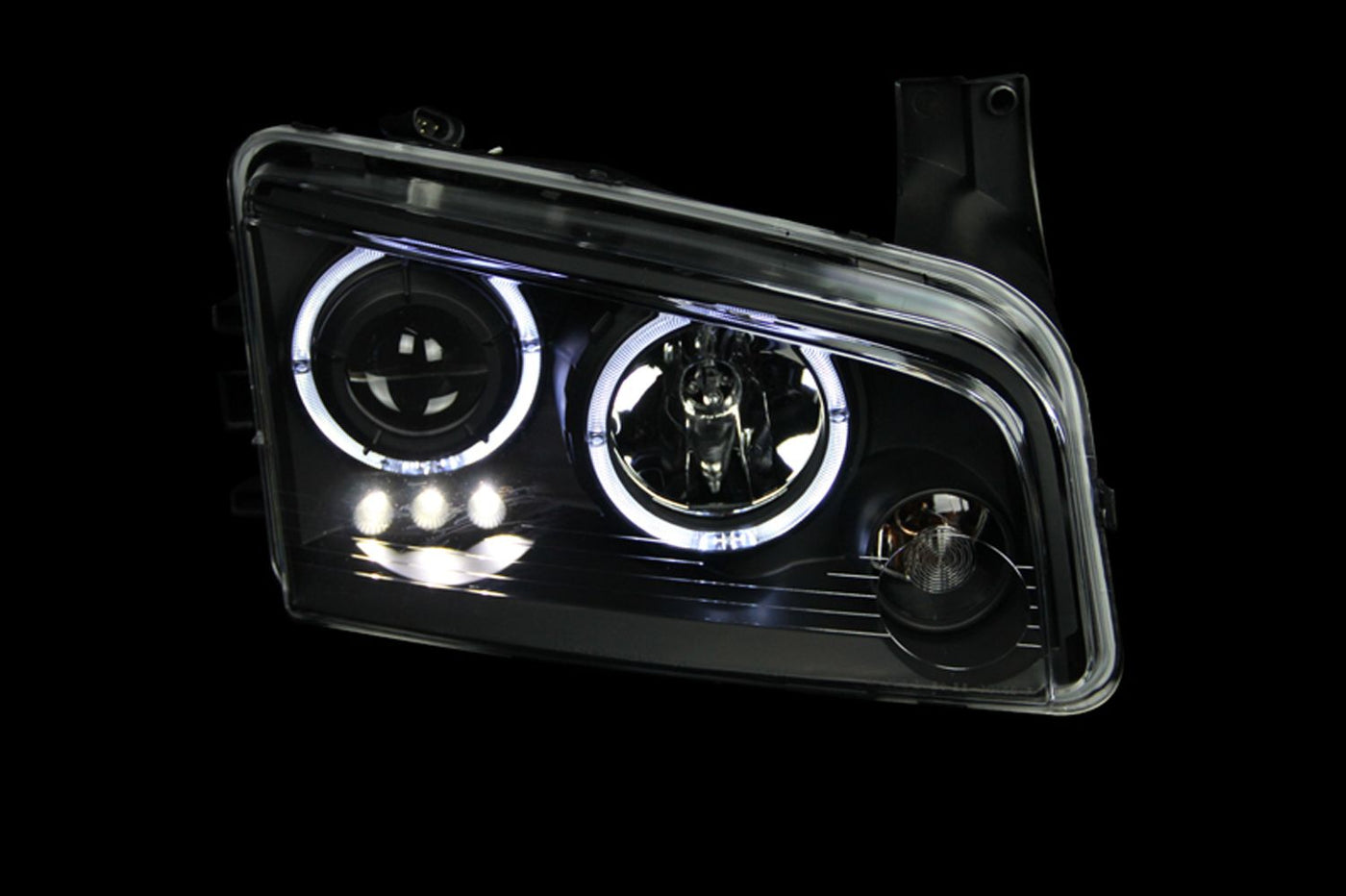 Dodge Charger Projector Headlights, Charger Projector Headlights, 2006-2010 Projector Headlights, Black Projector Headlights, Anzo Projector Headlights, LED Projector Headlights