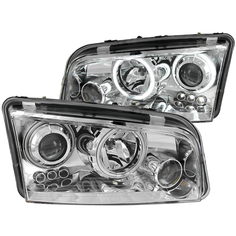 Dodge Charger 06-10 Projector Headlights Chrome Housing Major Key Dodge Charger 06-10 Projector Headlights Chrome Housing Major Key