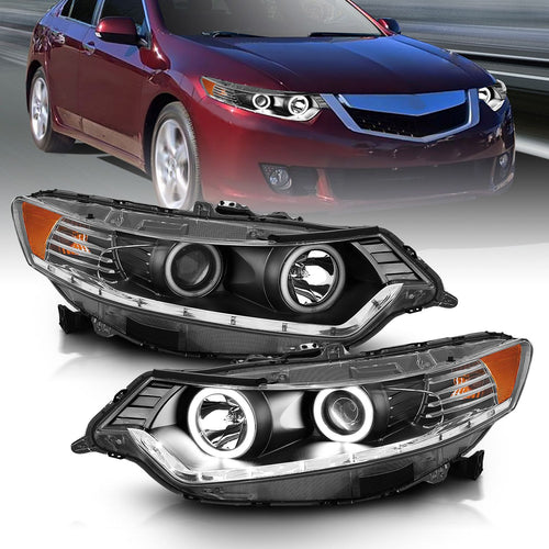 Acura Projector Headlights, Acura TSX Headlights, TSX 09-12 Headlights, Black Projector Headlights, Anzo Projector Headlights