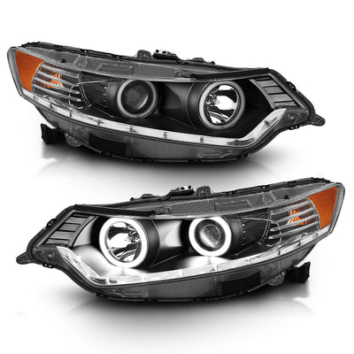 Acura Projector Headlights, Acura TSX Headlights, TSX 09-12 Headlights, Black Projector Headlights, Anzo Projector Headlights