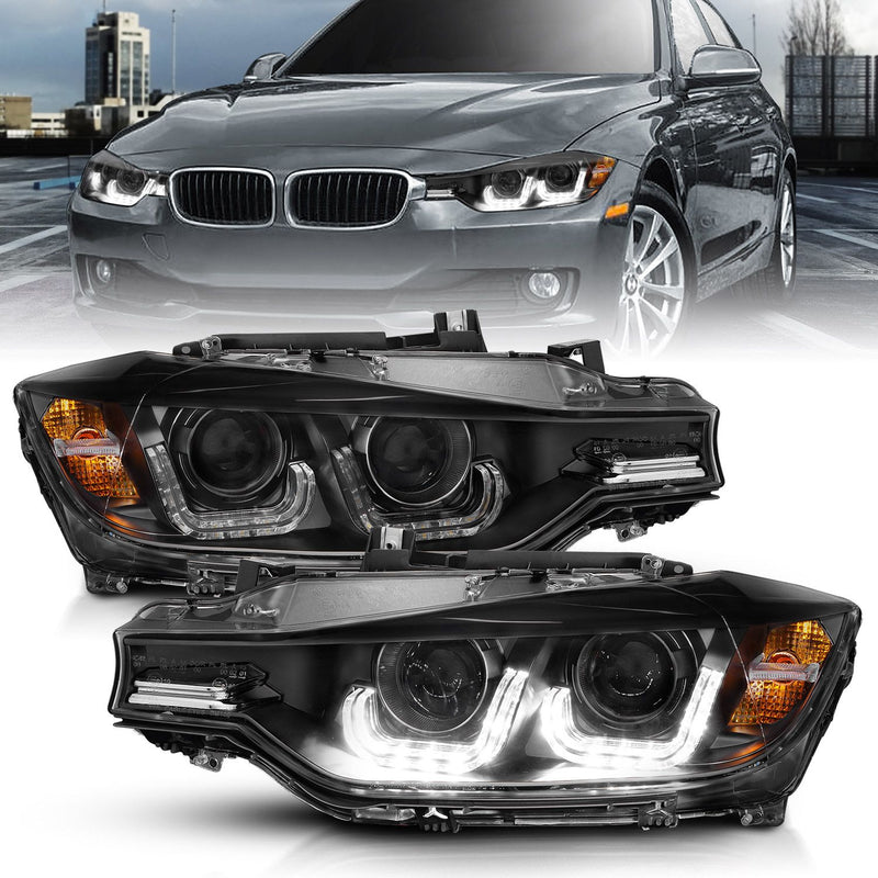 BMW 3 Series Headlights, 3 Series Headlights,  BMW Headlights,12-15 BMW Headlights, Anzo Headlights,Headlights, Black Headlights, BMW 3 Series, 3 Series Headlights,