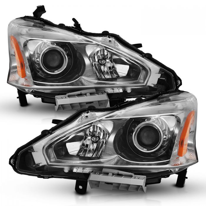 Nissan Projector Headlights, Nissan Altima Headlights, Altima 13-15 Headlights, Nissan 4DR Headlights, Chrome Projector Headlights, Anzo Projector Headlights   