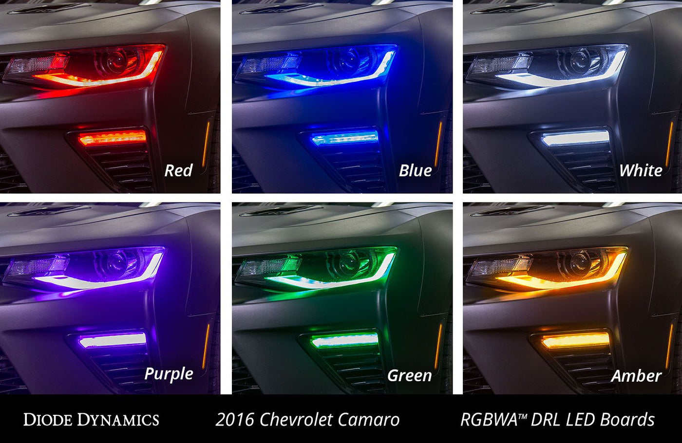 2016-2018 Chevrolet Camaro SS Multicolor DRL LED Boards