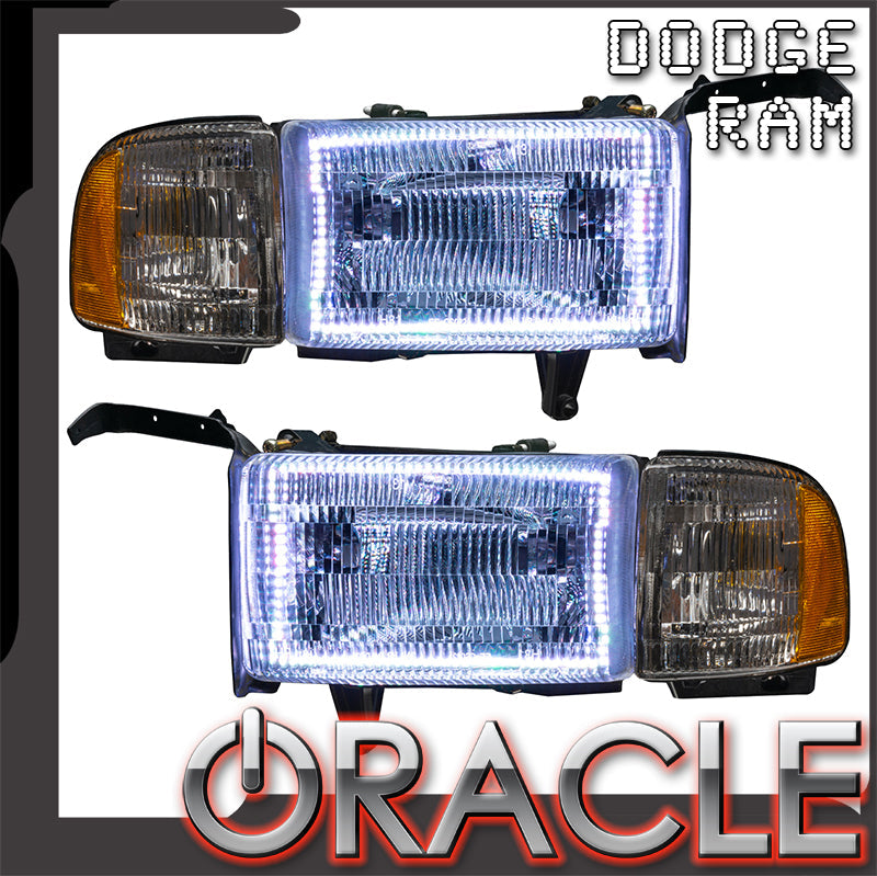 Oracle Lighting 1994-2002 Dodge Ram 1500/2500/3500 Pre-assembled SMD Halo Headlights