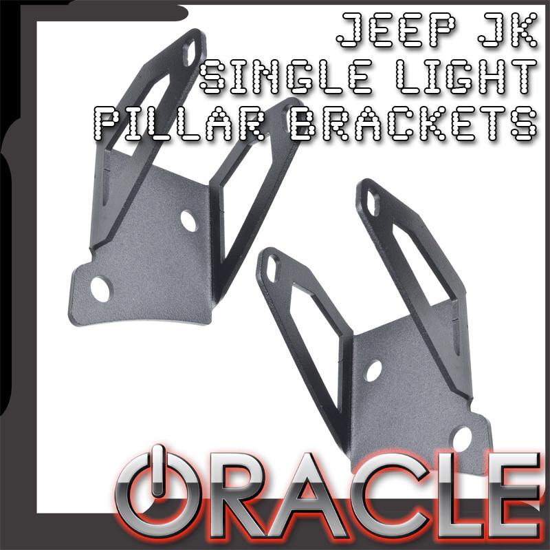 Oracle Jeep Jk Single Light Mounting Pillar Brackets (Pair)
