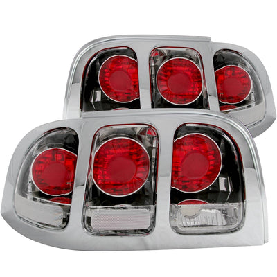 FORD TAIL LIGHTS, FORD MUSTANG TAIL LIGHTS, FORD 96-98 TAIL LIGHTS, TAIL LIGHTS, CHROME TAIL LIGHTS, Anzo TAIL LIGHTS