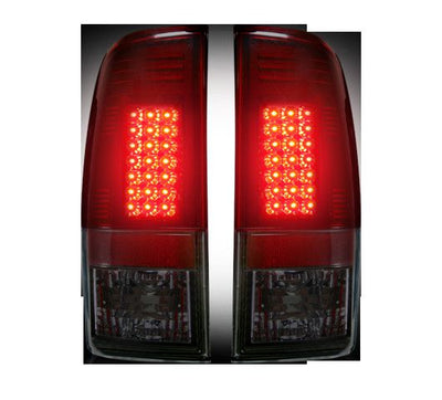 Ford Super Duty F250HD/350/450/550 99-07 & F150 97-03 Tail Lights LED Dark Red Smoked