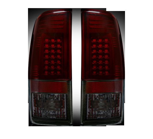 Ford Super Duty F250HD/350/450/550 99-07 & F150 97-03 Tail Lights LED Dark Red Smoked