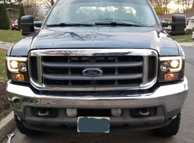 Ford Projector Headlights, Superduty Projector Headlights, Superduty 05-07 Projector Headlights, Smoked/Black Headlights, Recon Projector Headlights