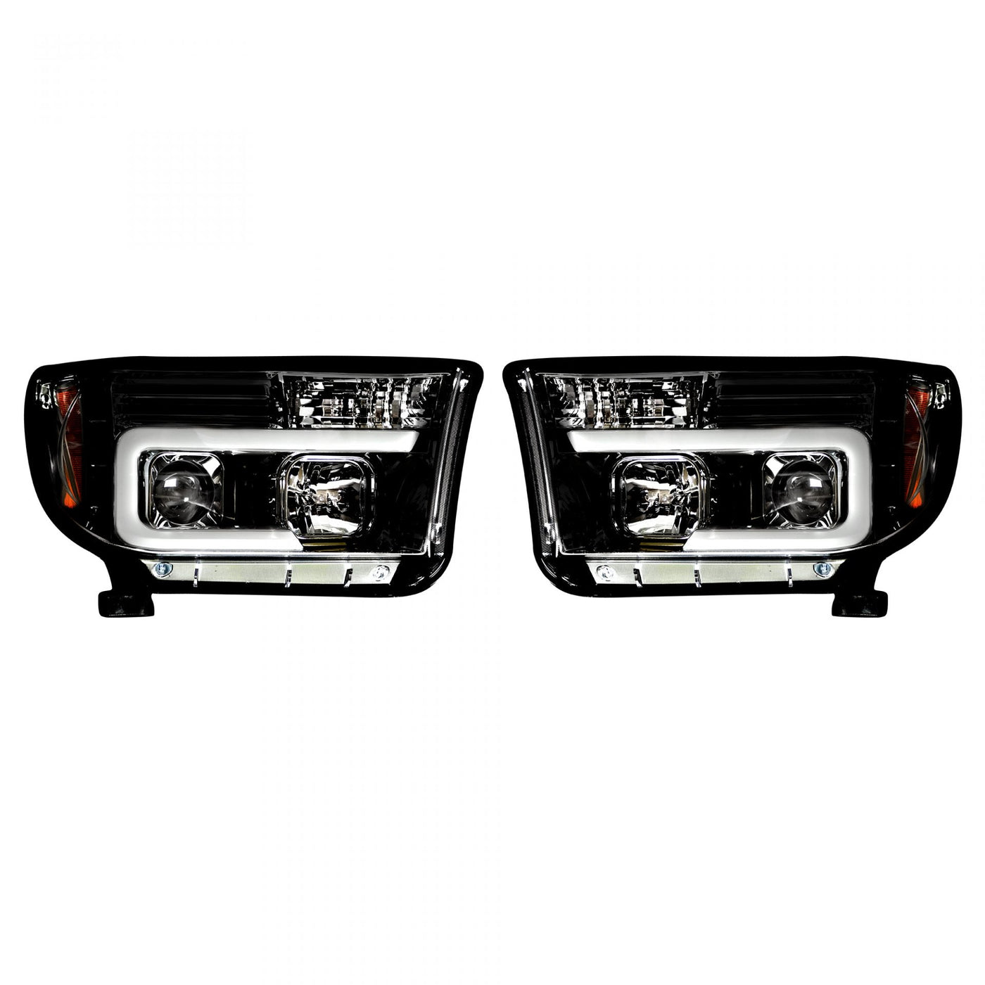 Toyota Projector Headlights, Tundra Projector Headlights, Tundra 07-13 Headlights, Smoked/Blck Headlights, Recon Projector Headlights