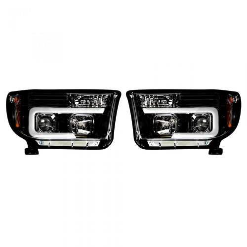 Toyota Projector Headlights, Tundra Projector Headlights, Tundra 07-13 Headlights, Smoked/Blck Headlights, Recon Projector Headlights