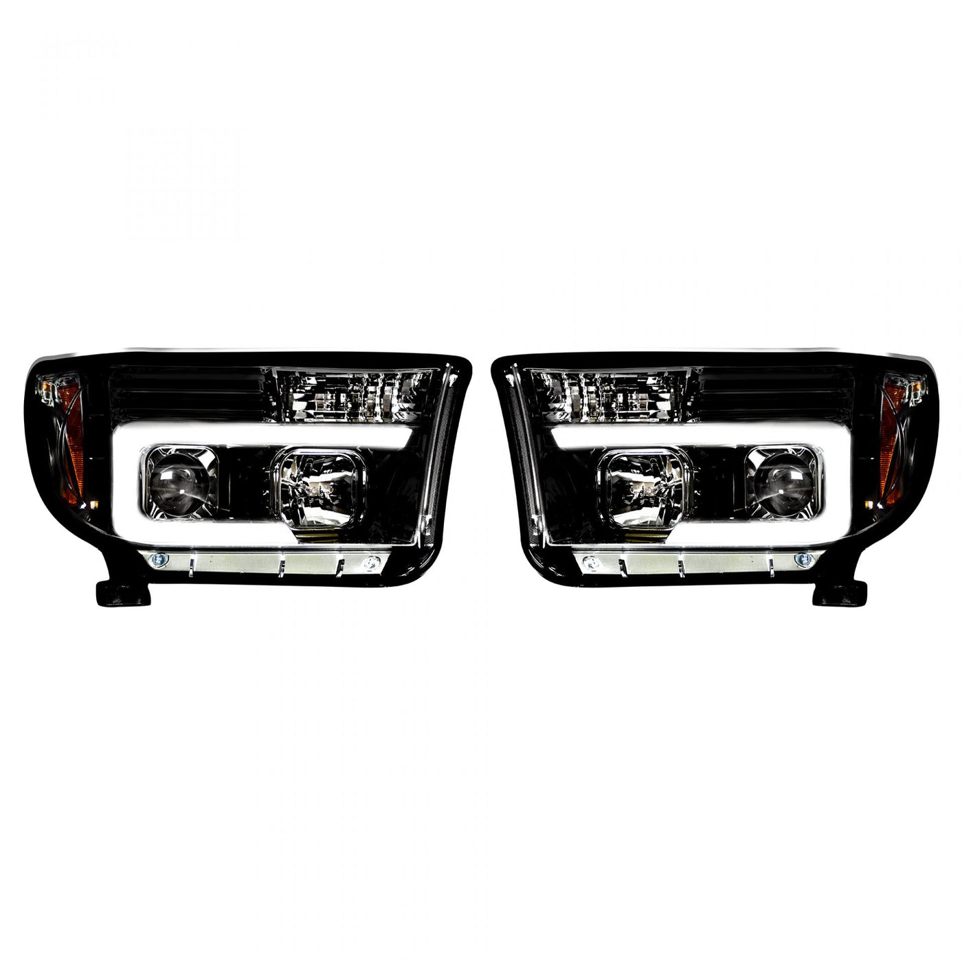 Toyota Projector Headlights, Tundra Projector Headlights, Tundra 07-13 Headlights, Smoked/Blck Headlights, Recon Projector Headlights