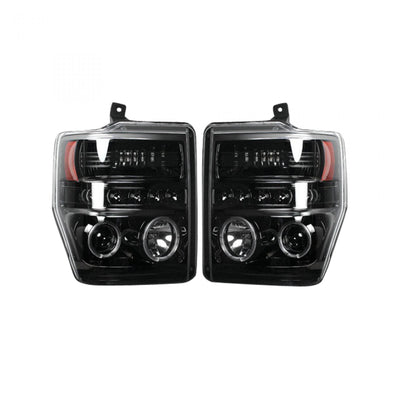 Ford Projector Headlights, Superduty Projector Headlights, Superduty 08-10 Projector Headlights, Smoked/Black Headlights, Recon Projector Headlights