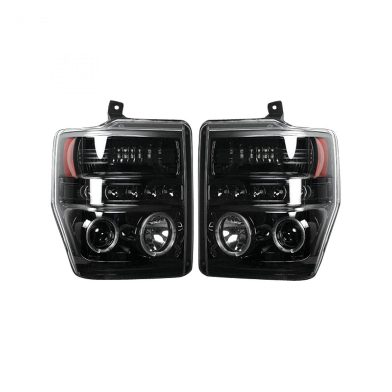 Ford Projector Headlights, Superduty Projector Headlights, Superduty 08-10 Projector Headlights, Smoked/Black Headlights, Recon Projector Headlights
