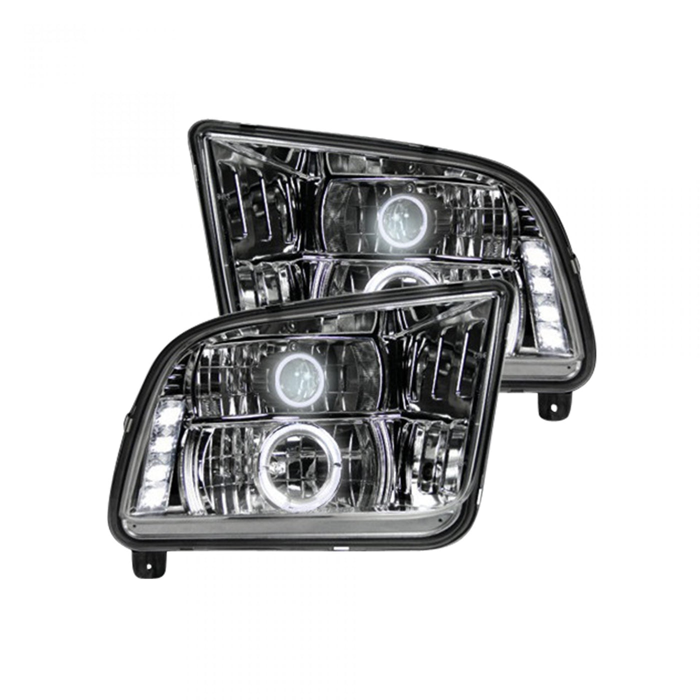 Ford Projector Headlights, Mustang Projector Headlights, Mustang 05-09 Projector Headlights, Clear/Chrome Headlights, Recon Projector Headlights