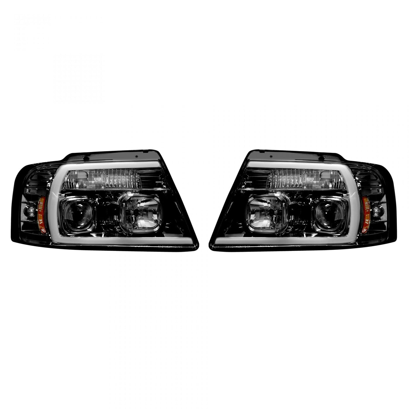 Ford Projector Headlights, F150 Projector Headlights, F150 04-08 Projector Headlights, Smoked/Black Headlights, Recon Projector Headlights