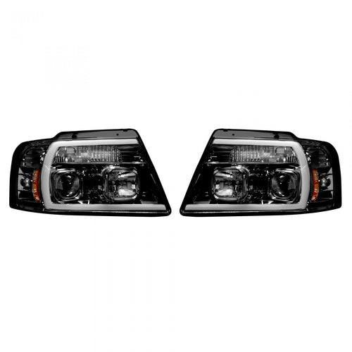 Ford Projector Headlights, F150 Projector Headlights, F150 04-08 Projector Headlights, Smoked/Black Headlights, Recon Projector Headlights