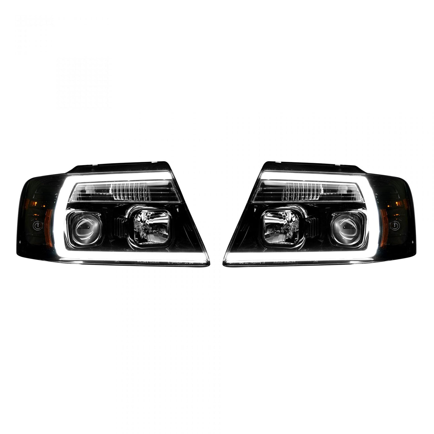 Ford Projector Headlights, F150 Projector Headlights, F150 04-08 Projector Headlights, Smoked/Black Headlights, Recon Projector Headlights