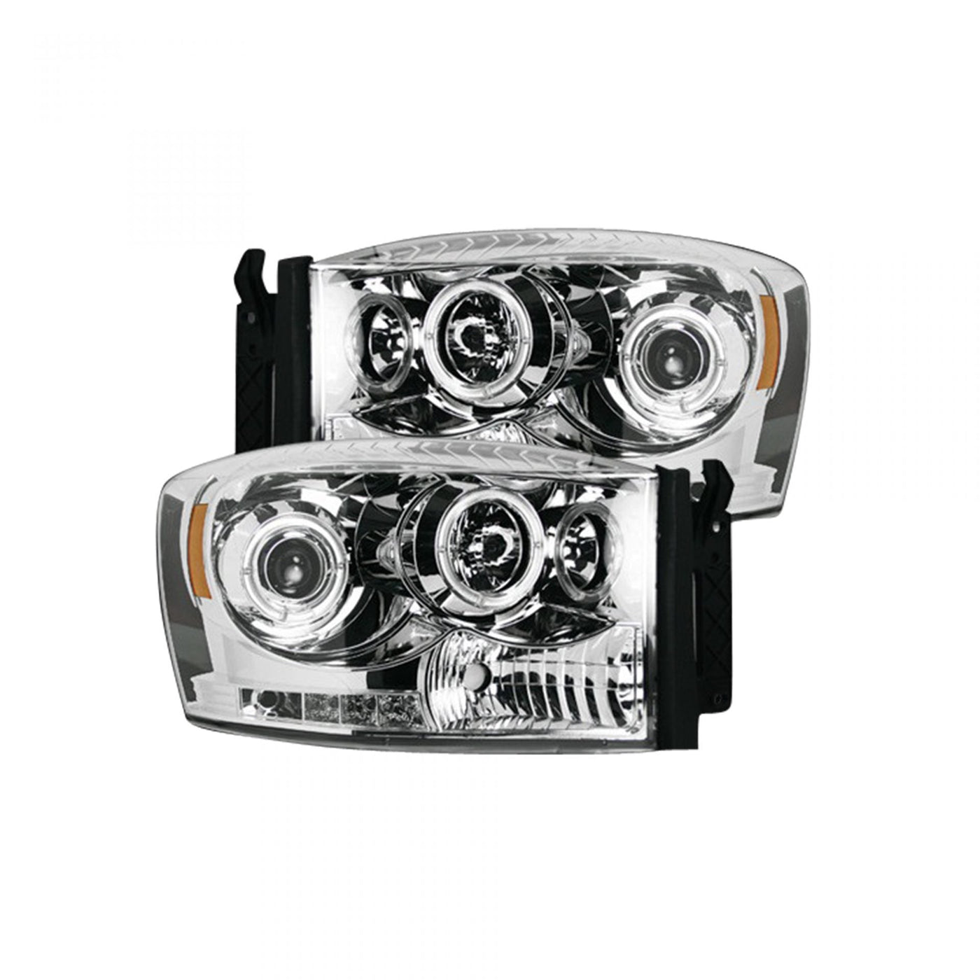 Dodge Projector Headlights, RAM 1500 Projector Headlights, RAM 1500 06-09 Projector Headlights, Clear/Chrome Headlights, Recon Projector Headlights