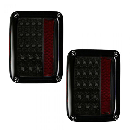 Jeep Tail Lights, JK Wrangler Tail Lights, JK Wrangler 07-18 Tail Lights, Smoked Tail Lights, LED Tail Lights, Recon Tail Lights