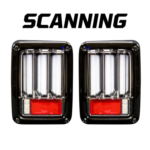 Jeep Tail Lights, JK Wrangler Tail Lights, JK Wrangler 07-18 Tail Lights, Clear Tail Lights, LED Tail Lights, Recon Tail Lights