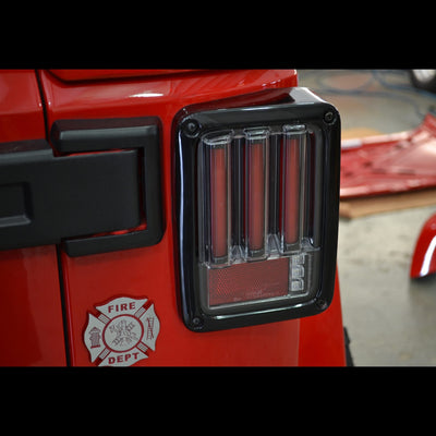 Jeep Tail Lights, Wrangler Tail Lights, Wrangler 07-18 Tail Lights, Smoked Tail Lights, LED Tail Lights, Recon Tail Lights