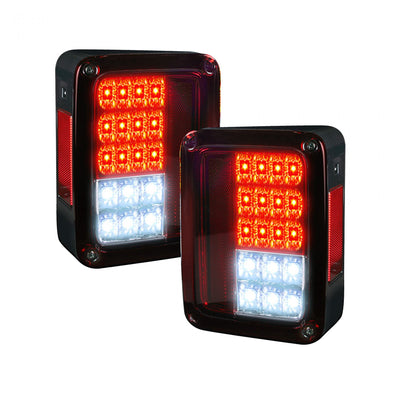 Jeep Tail Lights, JK Wrangler Tail Lights, JK Wrangler 07-18 Tail Lights, Red Tail Lights, LED Tail Lights, Recon Tail Lights